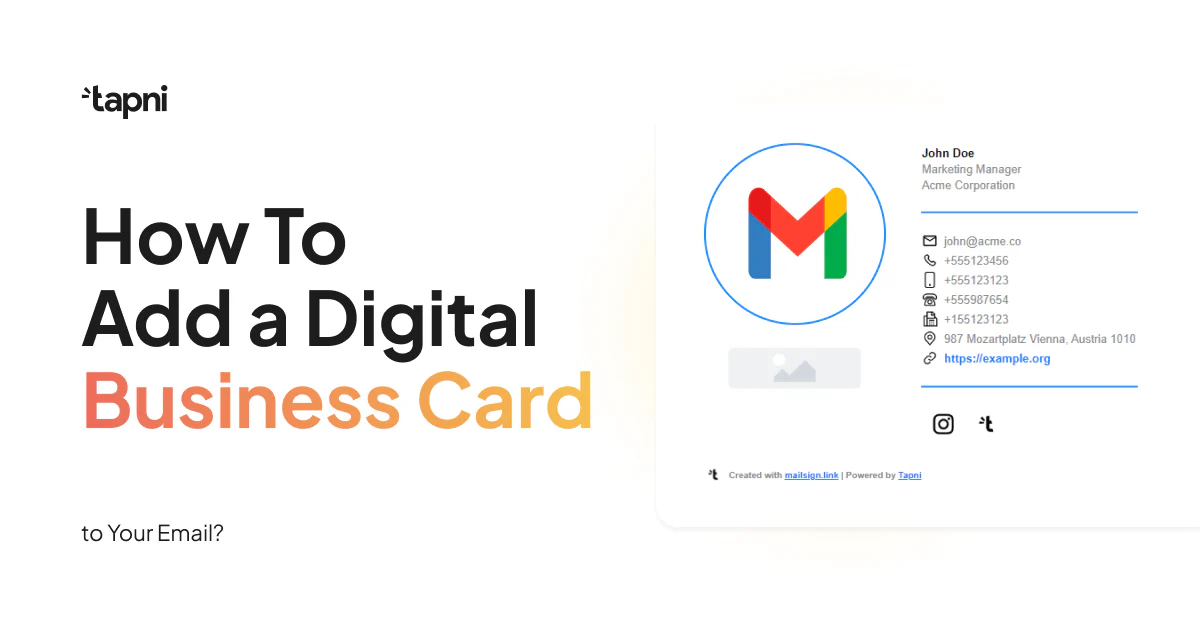 How To Add a Digital Business Card to Your Email?
